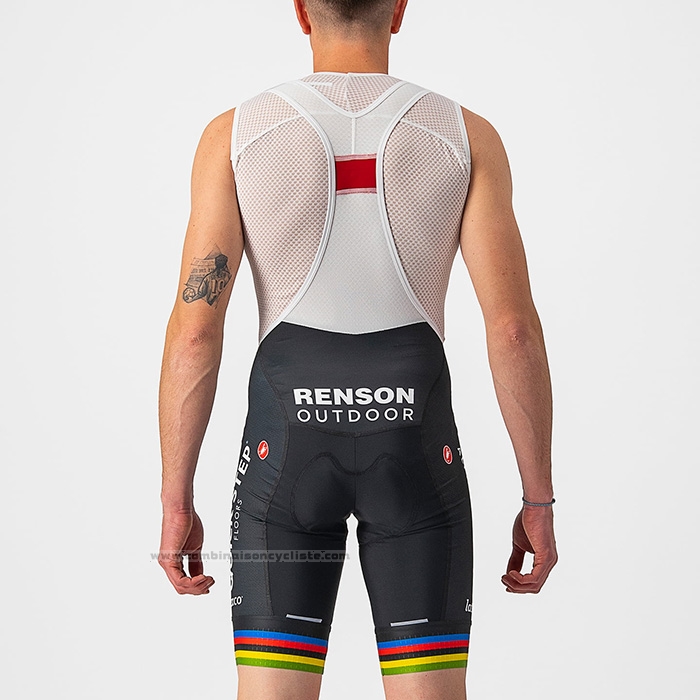 2022 Maillot Cyclisme Uci Deceuninck Quick Step Blanc Manches Courtes et Cuissard